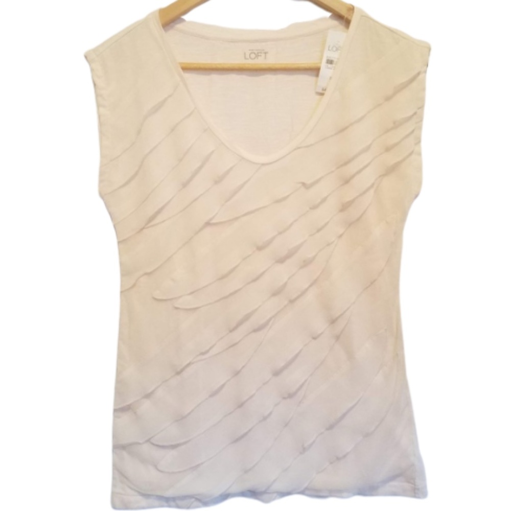 LOFT | NWT Blush Pink Ruffle Front Blouse (S)